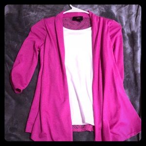 White and pink dressy girls shirt!